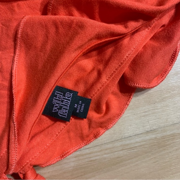 Wild Fable Light Orange  Sleeveless Handkerchief Hem Fit & Flare Dress medium - Picture 5 of 5